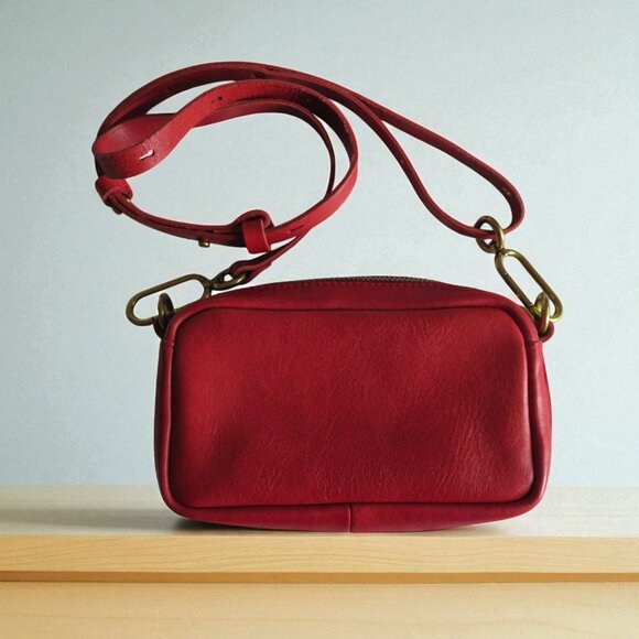 J.Crew - Leather Mini Crossbody Bag (Red) - EUC - Picture 2 of 16